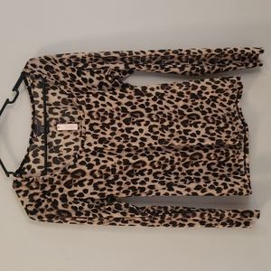 VS Sheer leopard print shirt